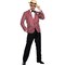 The Costume Center Red and White Good Time Charlie Men Adult Halloween Costume - Large